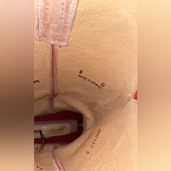 Men's Horse Power Cognac Impostrich 13in. Bleached Bone Top Square Toe Boot-USED - Picture 9 of 11